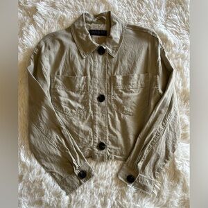 Zara | Lightweight Beige Utility Jacket